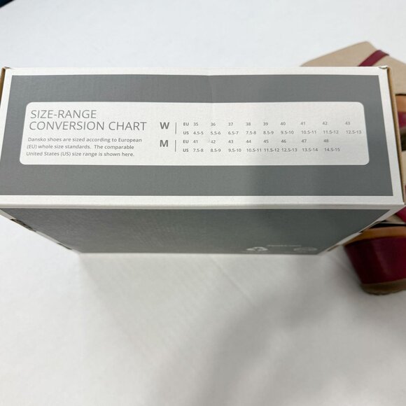 DANSKO NWB Sz 39 Red/Poppy Nappa Leather Tessie Comfort Sandals - Picture 10 of 10